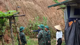 Phường Nam Cường kiểm tra thực địa, đánh giá cấp độ nguy hiểm tại các điểm có nguy cơ sạt lở cao