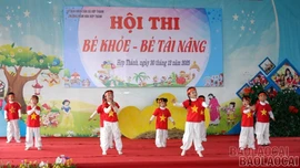 Sôi nổi Hội thi “Bé khỏe - Bé tài năng” Trường Mầm non Hợp Thành 
