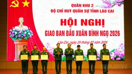 Bộ CHQS tỉnh Lào Cai giao ban đầu Xuân Bính Ngọ 2026
