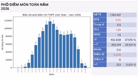 Điểm 10 môn Toán tăng mạnh, gấp 8 lần so với năm trước
