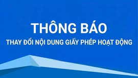 Quỹ tín dụng nhân dân phường Nam Cường thông báo thay đổi nội dung Giấy phép hoạt động