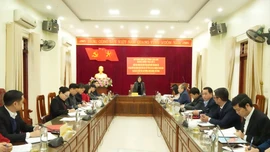 Tổ kiểm tra số 1 kiểm tra công tác chuẩn bị bầu cử tại các xã Trấn Yên, Quy Mông, Việt Hồng, Hưng Khánh