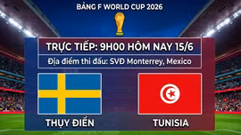 Trực tiếp bóng đá Thụy Điển vs Tunisia (9h00 hôm nay 15/6)