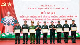 Diễn tập phòng thủ dân sự phòng chống thiên tai tỉnh Lào Cai năm 2026 thành công tốt đẹp