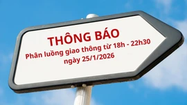 Phân luồng giao thông phục vụ Chương trình nghệ thuật đặc biệt tối 25/1