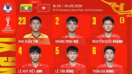Trực tiếp bóng đá U19 Việt Nam - U19 Myanmar 16h chiều nay (04/6): Công Hậu đá chính