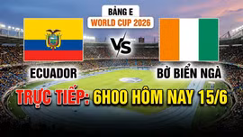 Trực tiếp bóng đá Bờ Biển Ngà vs Ecuador (6h00 hôm nay 15/6)