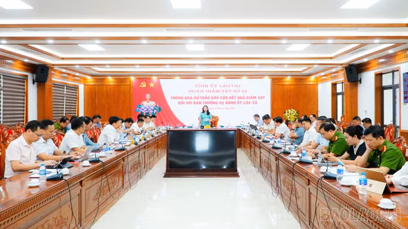 Đoàn giám sát số 02 của Tỉnh ủy làm việc với đảng ủy 4 xã Mậu A, Xuân Ái, Phong Dụ Hạ, Đông Cuông 