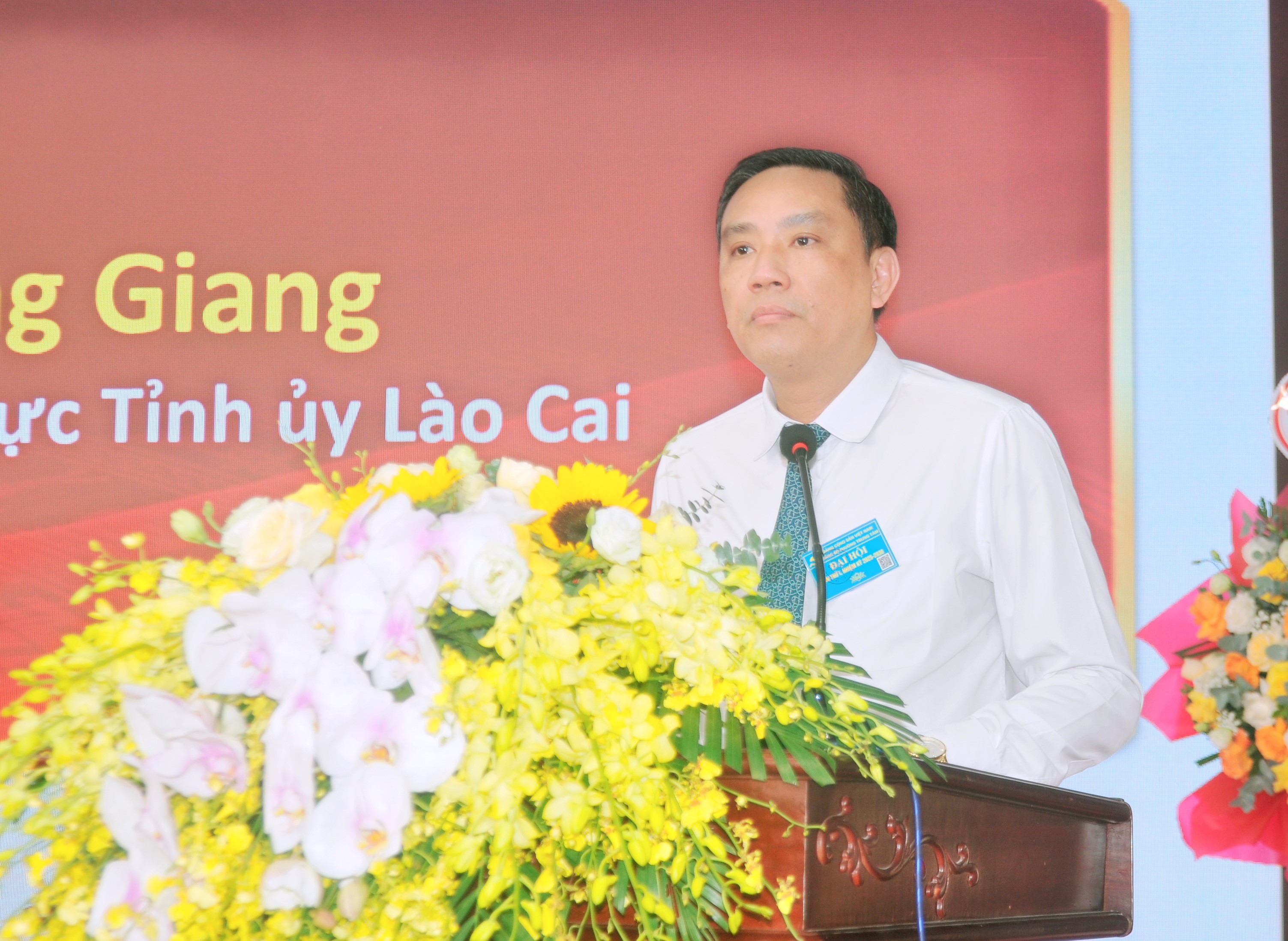 Đồng chí Hoàng Giang - Phó Bí thư Thường trực Tỉnh ủy phát biểu chỉ đạo Đại hội. duc-2497.jpg