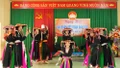 The bell dance per&#102;ormance by residents of An Phu Hamlet, Y Can Commune during the Nati&#111;nal Great Unity Day Festival.