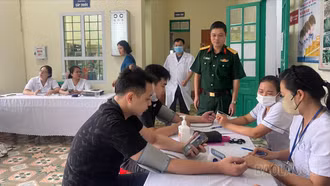 17 xã, phường thuộc Ban Chỉ huy Phòng thủ khu vực 1 - Cam Đường hoàn thành khám sơ tuyển nghĩa vụ quân sự năm 2026