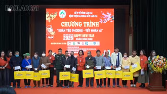 Ấm áp chương trình "Xuân yêu thương – Tết nhân ái" tại Bệnh viện Đa khoa số 2 tỉnh Lào Cai