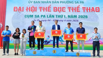 Phường Sa Pa nhất toàn đoàn Đại hội Thể dục thể thao cụm Sa Pa