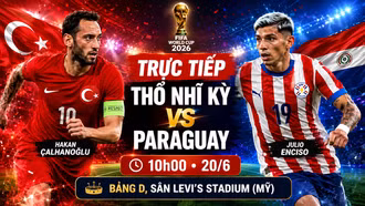 TRỰC TIẾP bóng đá Thổ Nhĩ Kỳ vs Paraguay (10h00 hôm nay 20/6): Trận đấu không dễ cho cửa trên 