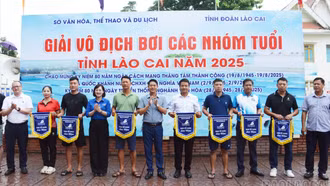 163 vận động viên tham gia Giải vô địch Bơi các nhóm tuổi tỉnh Lào Cai