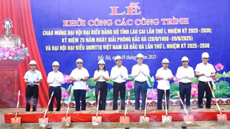 Bắc Hà khởi công các công trình chào mừng những sự kiện lớn