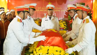 Xã Trấn Yên đón nhận và an táng hài cốt liệt sĩ Trịnh Xuân Chính