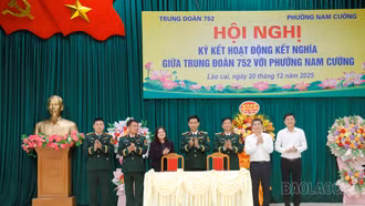 Trung đoàn 752 và phường Nam Cường ký kết Chương trình hợp tác kết nghĩa