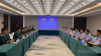 Lào Cai: 4 đồn Biên phòng hội đàm với Trạm Kiểm tra Biên phòng Hà Khẩu (Trung Quốc)
