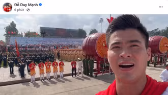 Duy Mạnh dự Lễ diễu binh A80, dàn cầu thủ Việt Nam gửi thông điệp ý nghĩa ngày Quốc khánh 2/9