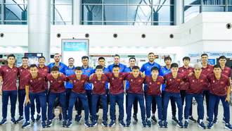Đội tuyển futsal Việt Nam lên đường sang Kuwait tập huấn