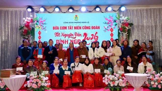 Công đoàn phường Nghĩa Lộ tổ chức “Bữa cơm Công đoàn” Tết Bính Ngọ 2026