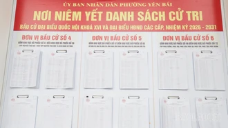 Phường Yên Bái hoàn thành niêm yết danh sách cử tri tại 100% khu vực bỏ phiếu