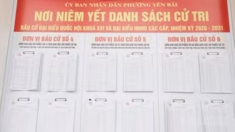 Phường Yên Bái hoàn thành niêm yết danh sách cử tri tại 100% khu vực bỏ phiếu