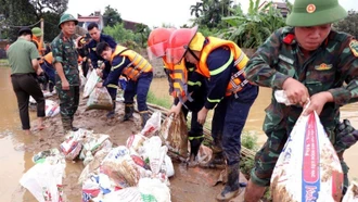 Giữ vững đê điều trong "thiên tai kép"