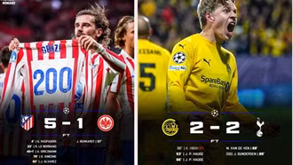 Atletico, Inter và Marseille cùng thắng đậm, Tottenham chật vật kiếm trận hoà