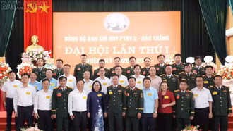 Đại hội Đảng bộ Ban Chỉ huy Phòng thủ khu vực 2 - Bảo Thắng lần thứ I, nhiệm kỳ 2025 – 2030