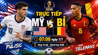 TRỰC TIẾP bóng đá Mỹ vs Bỉ (07h00 ngày 7/7): Pulisic đối đầu Tielemans