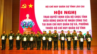 Bộ chỉ huy Quân sự tỉnh Lào Cai điều động quân nhân chuyên nghiệp về Ban Chỉ huy quân sự xã, phường