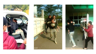 Công an xã Việt Hồng kịp thời hỗ trợ đưa bệnh nhi đi cấp cứu