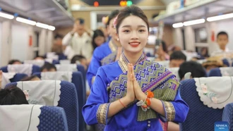 Tàu khách xuyên biên giới Trung Quốc - Lào tăng gấp đôi số chuyến