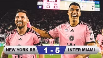 Kết quả New York RB 1-5 Inter Miami: Messi lại lập cú đúp