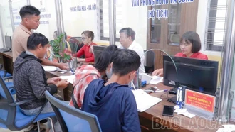 Trung tâm Hành chính công xã Mậu A xếp thứ 2 toàn tỉnh về tiếp nhận, giải quyết hồ sơ