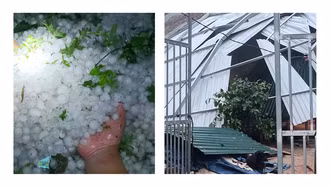 Xã Nghĩa Đô thiệt hại do dông lốc và mưa đá