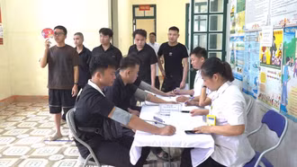 Xã Phúc Khánh: 112 công dân tham gia khám sơ tuyển nghĩa vụ quân sự năm 2026