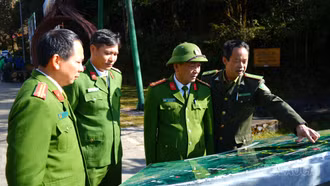 Công an tỉnh Lào Cai làm việc với Vườn Quốc gia Hoàng Liên về công tác phòng cháy, chữa cháy rừng