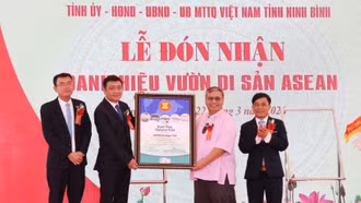 Vườn Quốc gia Xuân Thủy đón nhận danh hiệu Vườn di sản ASEAN