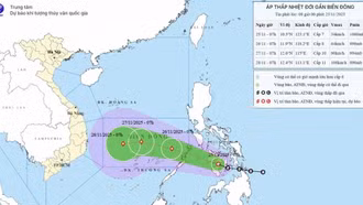 Áp thấp nhiệt đới có khả năng mạnh lên thành bão khi vào Biển Đông