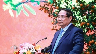 Thủ tướng Phạm Minh Chính gặp mặt nghệ sĩ, nhà báo, vận động viên tiêu biểu nhân dịp năm mới Bính Ngọ 2026