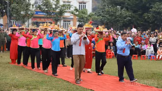 Người Giáy xã Bát Xát tưng bừng lễ hội xuống đồng