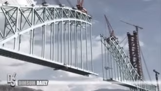 Đứt dây cáp cầu đang xây tại Trung Quốc, nhiều người thiệt mạng và mất tích