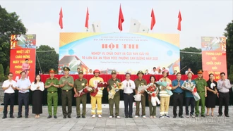 Phường Cam Đường tổ chức Hội thi nghiệp vụ chữa cháy và cứu nạn, cứu hộ