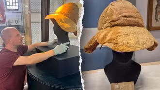 Bảo tàng Anh lần đầu công bố chiếc mũ chống nắng nguyên vẹn từ 2.000 năm trước