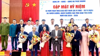 Xã Phúc Khánh tổ chức gặp mặt, tuyên dương, khen thưởng các nhà giáo tiêu biểu