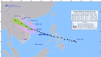 Thời tiết ngày 28/9: Bão số 10 cách bắc Quảng Trị 360km, nhiều nơi trên cả nước có mưa to đến rất to