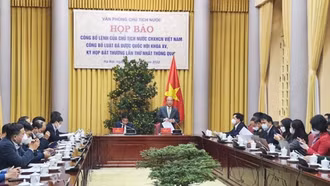 Họp báo Công bố Lệnh của Chủ tịch nước về 13 luật